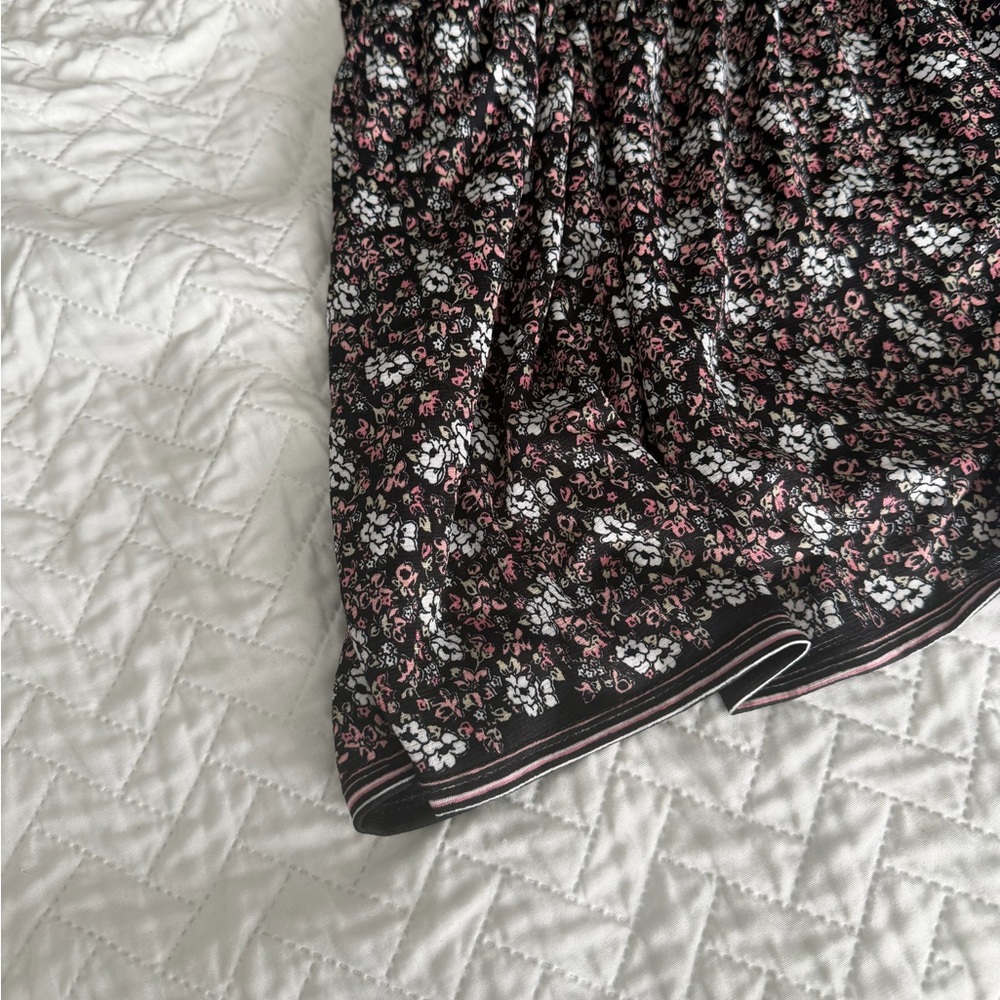 Max Studio Black Floral Wrap Midi Dress size S small new - Picture 9 of 12